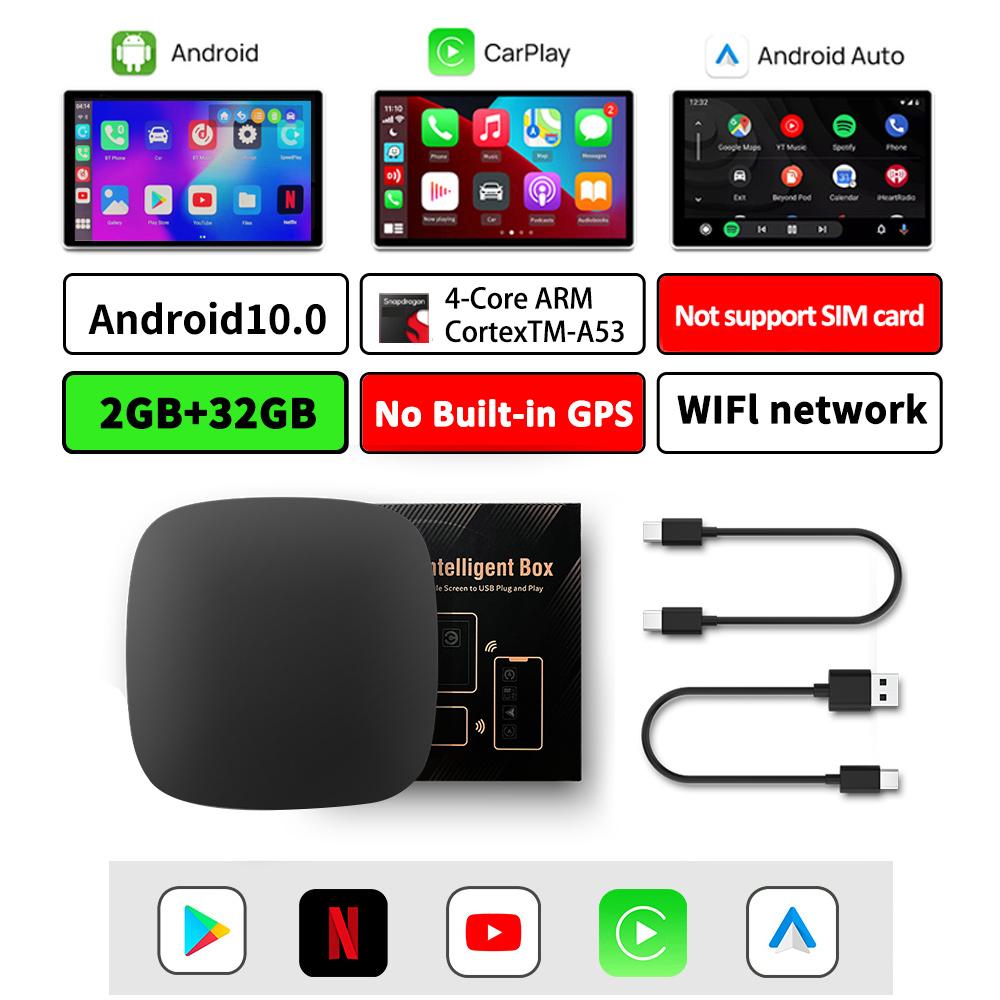 

JIUYIN CarPlay Ai Box Qualcomm 6225 8-ядерный процессор Android 13.0 Беспроводная CarPlay Android auto для Toyota Volvo VW Kia Benz MG