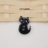 58 Styles of Cute Pink and Black & White Cat Cartoon Buttons for Children's Sweaters and Cardigans