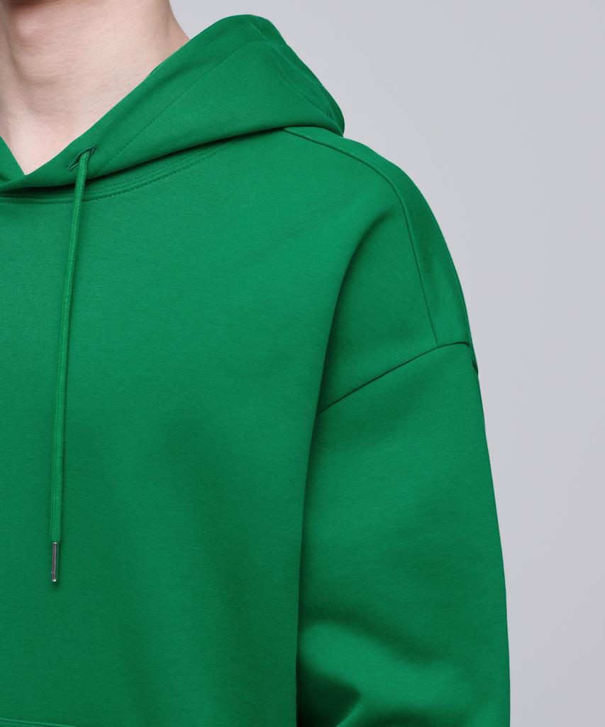 Flat Terry Oversized Hooded Sweatshirt [Jolly Green]