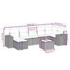 VidaXL Salon de Jardin avec Coussins 8 pcs, Canapés de Terrasse, Ensemble de Meubles de Patio, Mobilier d'Extérieur, Noir 3264442