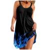 Women's Fashion Summer Printed Strapless Camisole Sleeveless Sling Dress