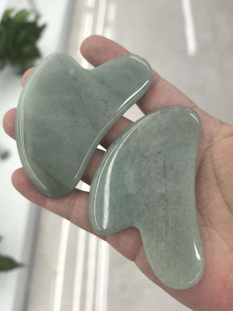 Green Aventurine Jade Gua Sha Board - Facial and Body Massage Tool