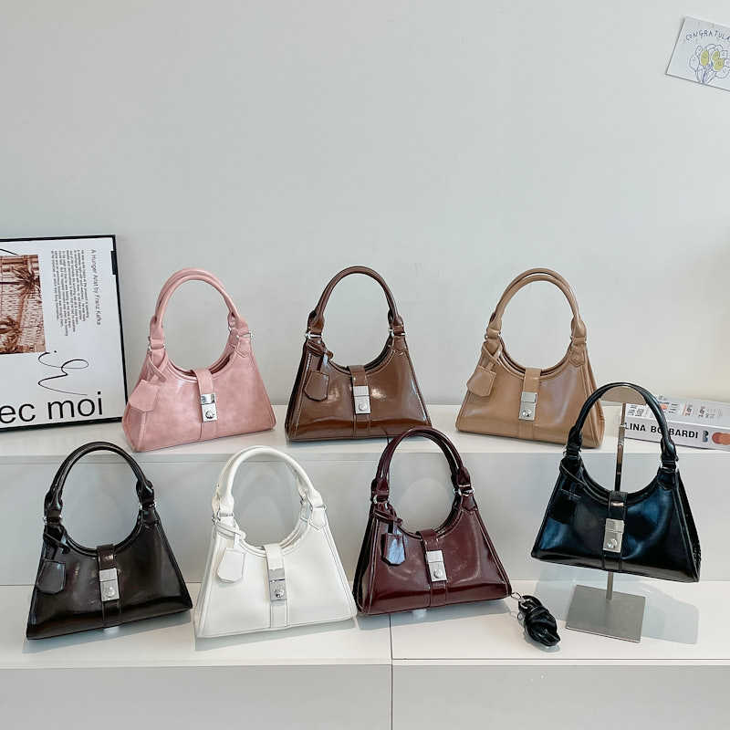 Neue Mode Retro-Stil PRA Schloss Achseltasche tragbare Schulter Umhängetasche Damen