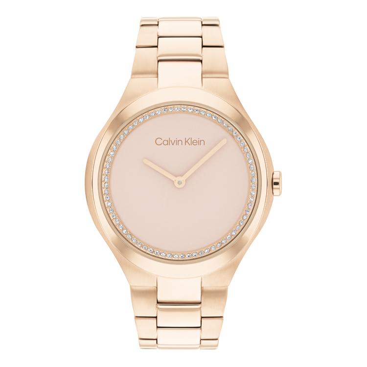 

Calvin Klein Eternity Series Watch Quartz Movement Steel Bracelet 36Mm Rose Gold Dial Women watches 25200368 Carnation Gold