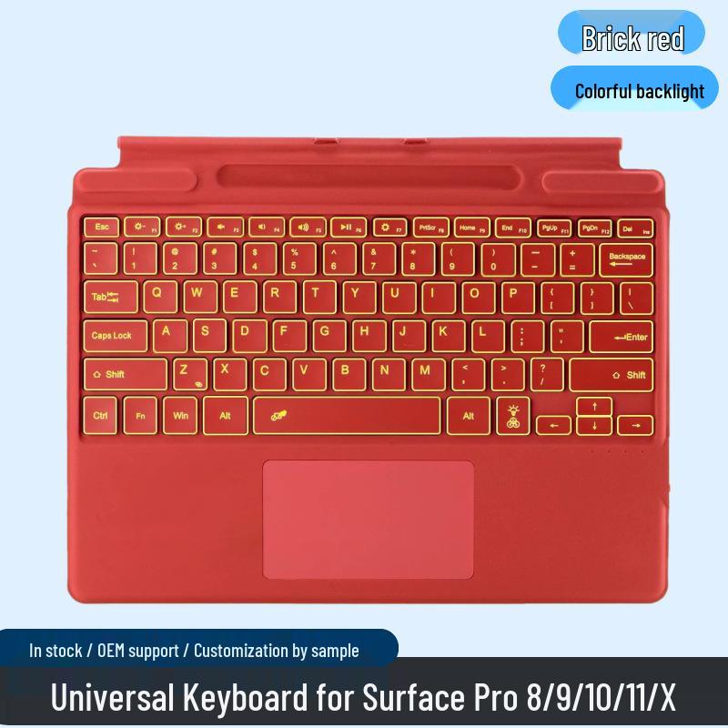 Color Backlit Bluetooth Magnetic Keyboard Case for Microsoft Surface Pro 8/9/10/11/X