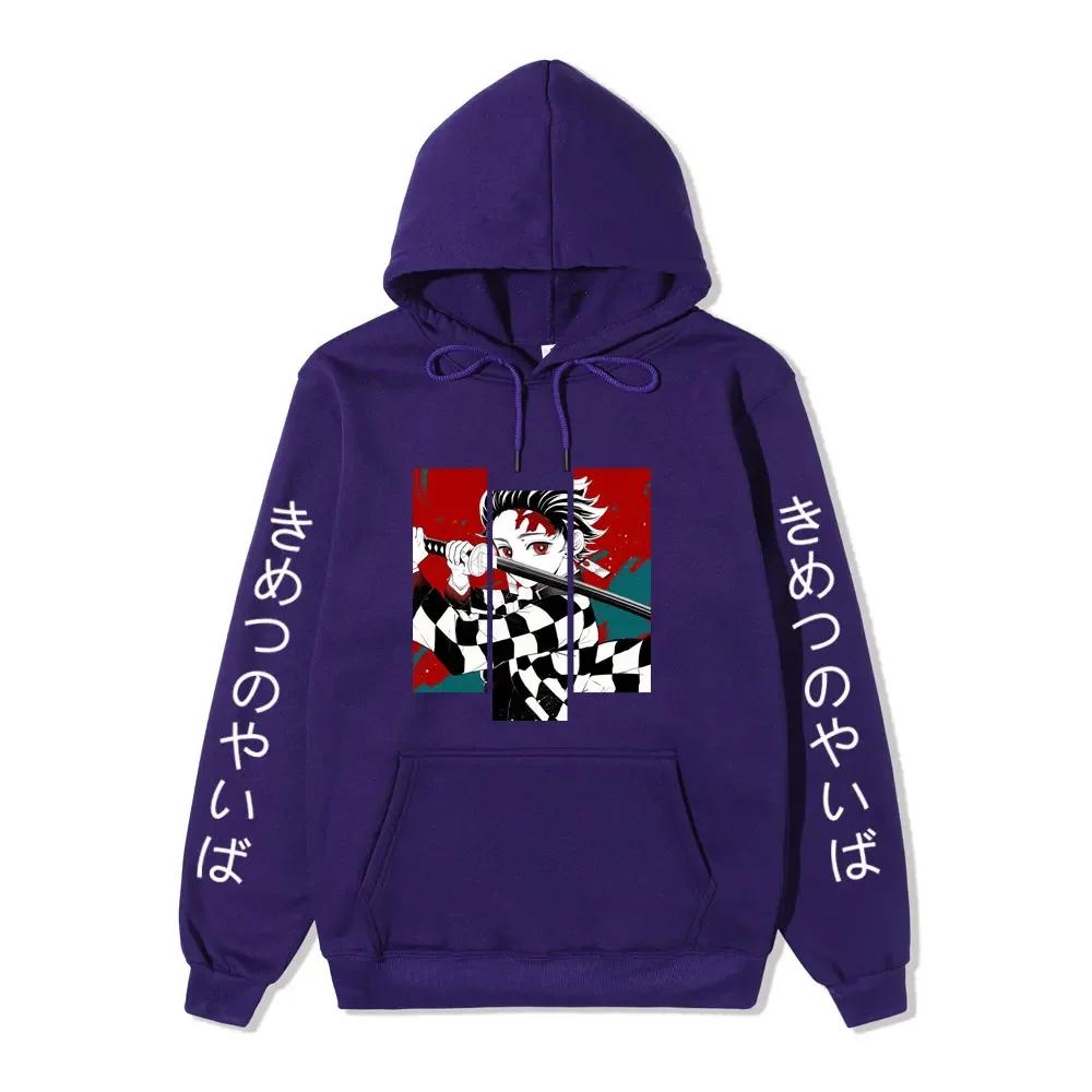 Autumn Winter Anime Printed Hoodies Autumn Harajuku Sweatshirts Oversize Casual Long Sleeve Pullover Casual Print Streetwear
