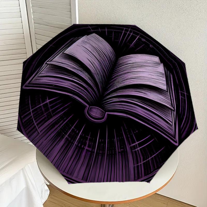 1pc Open Book Symbolism Umbrella with Plastic Handle,Suitable for All Seasons Home Travel Outdoor UmbrellaDD1087