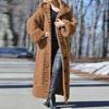 Women Casual Solid Knit Button Plus Size Long Sleeve Sweater Long Cardigan Coat
