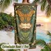 Butterflies Birds Night Sky Theme Quick Dry Beach Towel Custom Name Text Print Large Sand Resistant Towel Beach Vacation