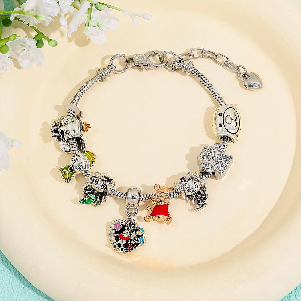 Winnie Puuh Cartoon Armband mit Anhängern aus Zinklegierung Für Geschenke im Frühjahr 2025