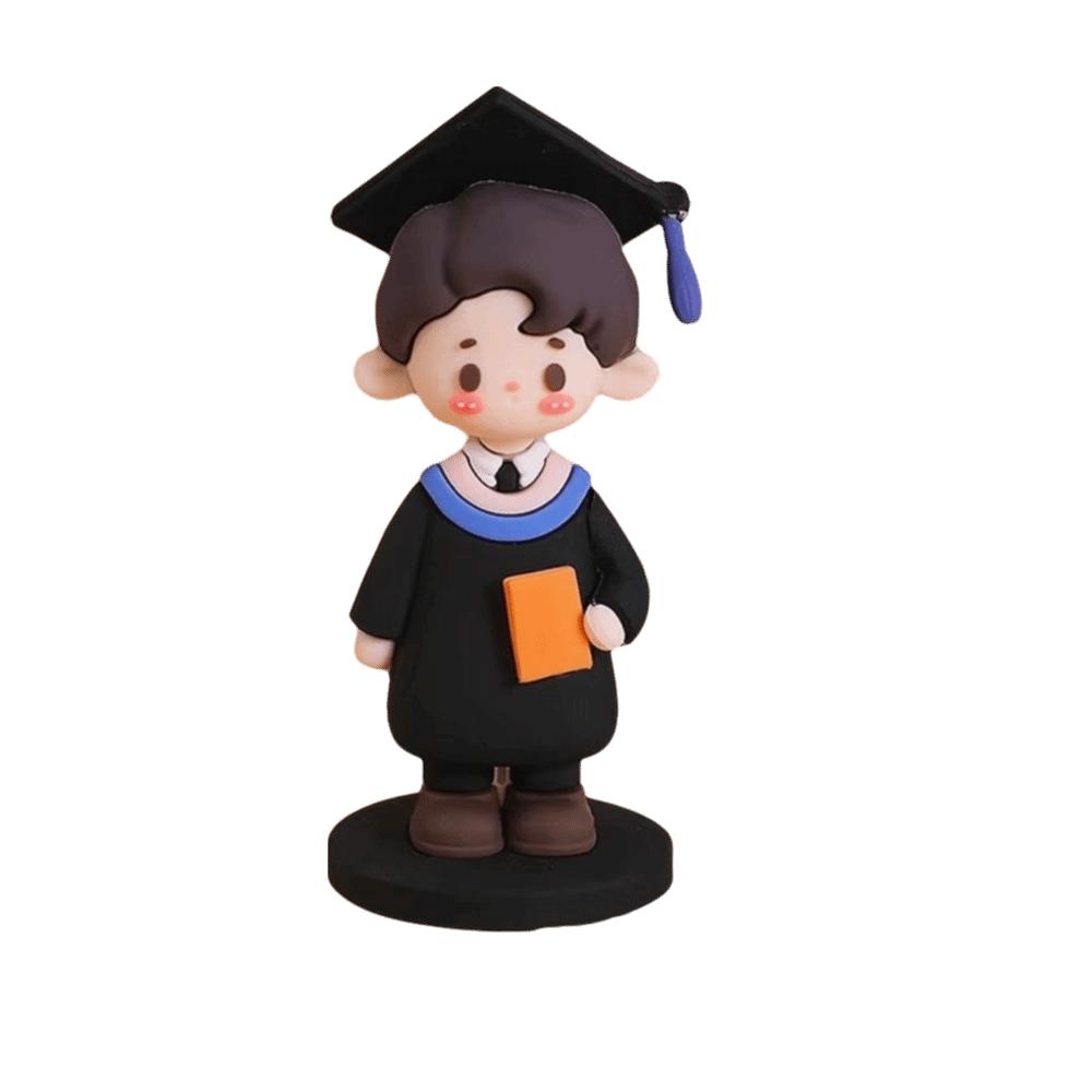 Cartoon Style Graduate Cake Figurine Graduation Ornament Decor  Graduation Cake Decor