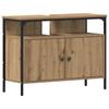 Bathroom Furniture Set with Shelf 4 Pcs Artisan Oak Wood Based Material