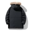 Winter Men's Windproof Hooded Parka with Fur Collar - Thick Warm Down Jacket for Outdoor Wear