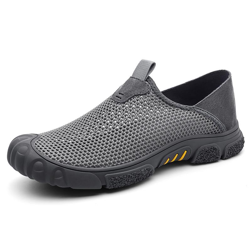 Fashion Comfy Male Walking Loafers Breathable Mens Casual Shoes New Summer Mesh Shoes Comfortable Walking Shoes Light Soft Sole Sneakers
