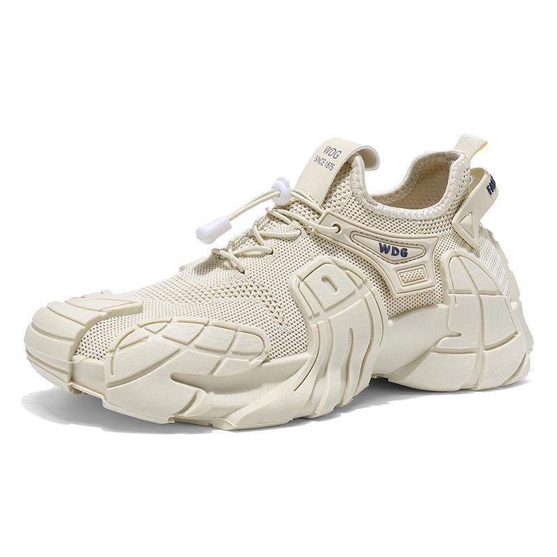 

Мужская новая повседневная спортивная обувь дышащая противоскользящая износостойкая поверхность из летучей сетки для активного отдыха, походов, ходьбы, мужская обувь 42