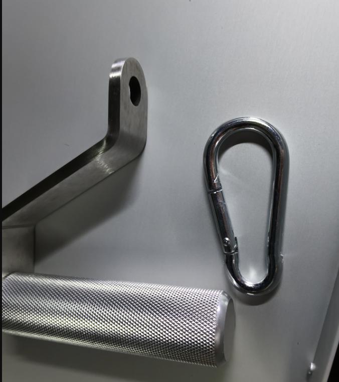 Solid L Shaped Cable Machine Handle Knurled Heavy Duty Pulldown Attachment for
