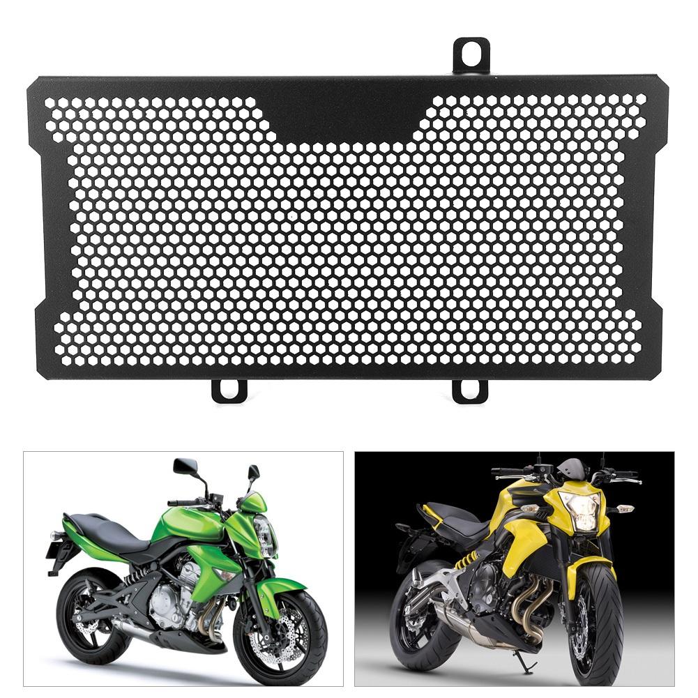 Black Aluminum Alloy Water Tank Radiator Grille Guard Cover Protector Fits for Kawasaki ER6N