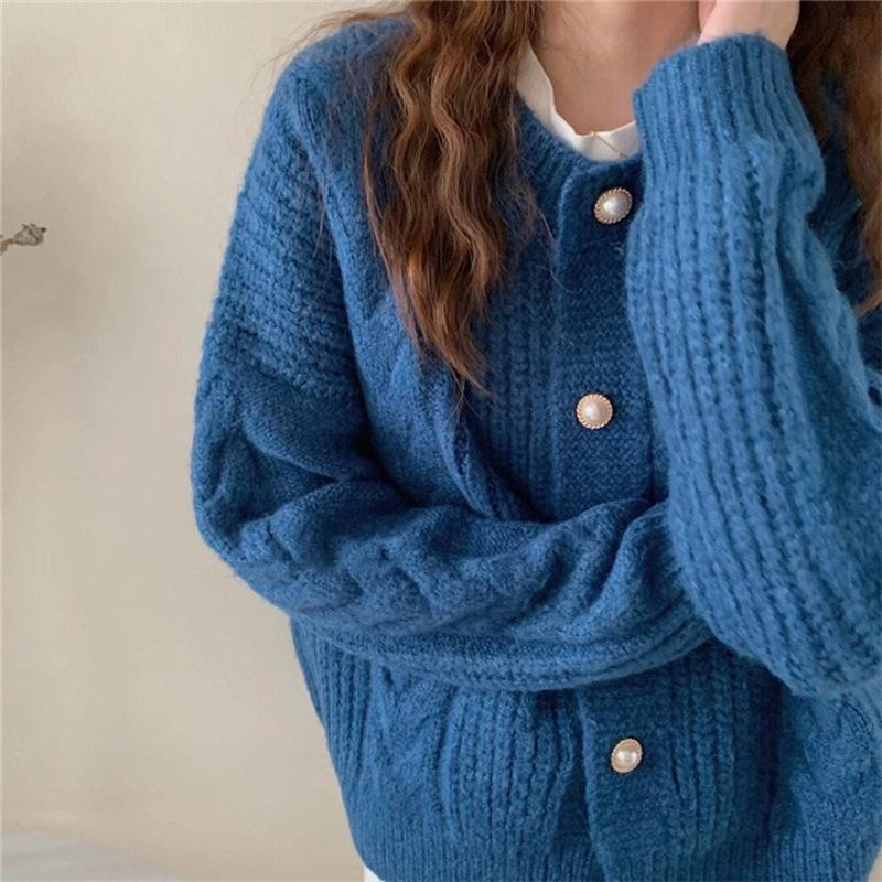Damenmode, lässig, Herbst/Winter, einfarbig, mit Druck, lange Ärmel, O-Ausschnitt