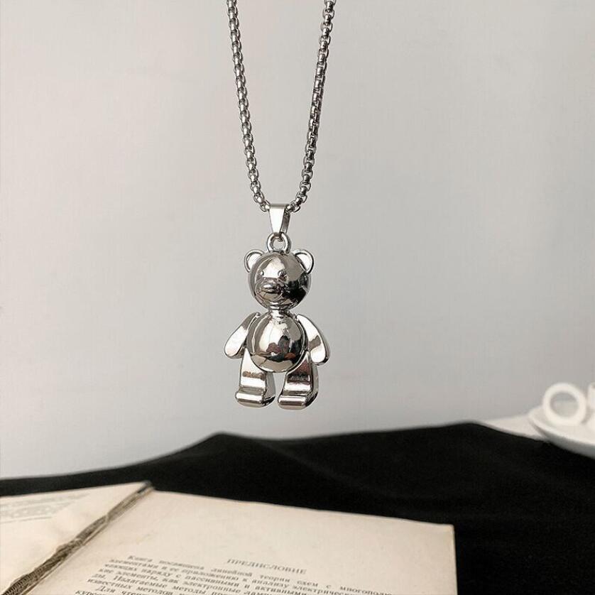 Bear with Movable Limbs, Trendy Hip-hop, Versatile Sweater Chain, Accessories, Necklace, Pendant for Men