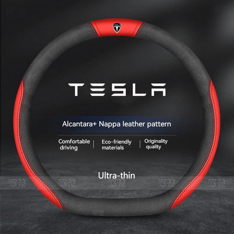 AMN1 For Tesla Model 3 Model S Model Y Model X Roadster Car Steering Wheel Cover 2019-2025 Auto interior Steering Wheel Accessories