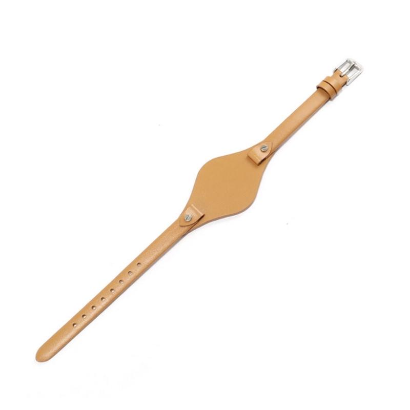 Premium Leder Dünnes Uhrenarmband Business Reise Outdoor Nutzung Kratzfest Schnellwechsel-Federstege