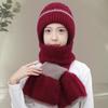 New Wool Hat Women's Autumn and Winter Fleece Thickened Scarf Integrated Snow Hat Squirrel Fleece Warm Internet Celebrity Hat