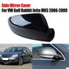 Gloss Black Rear View Side Mirror Cover Cap For VW Golf Rabbit MK5 Jetta 00-09