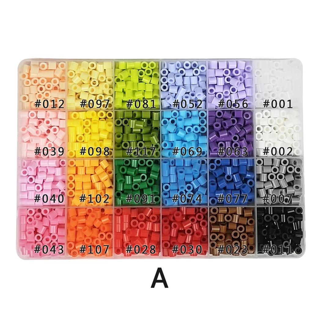 Non-Toxic 2400Pcs Pixel Art Toy Yantjouet 5Mm Iron Beads Puzzle 100Pcs/Slot Diy Hama Beads High Quality Children Gift