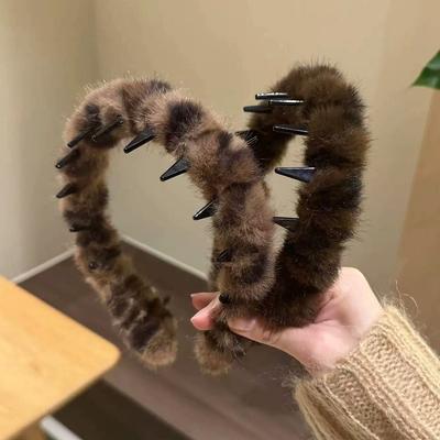 Shark Tooth Hair Comb Headbands Furry Hard Hairbands Wave Shape Plastic Hair Band Hair Accessory for Women