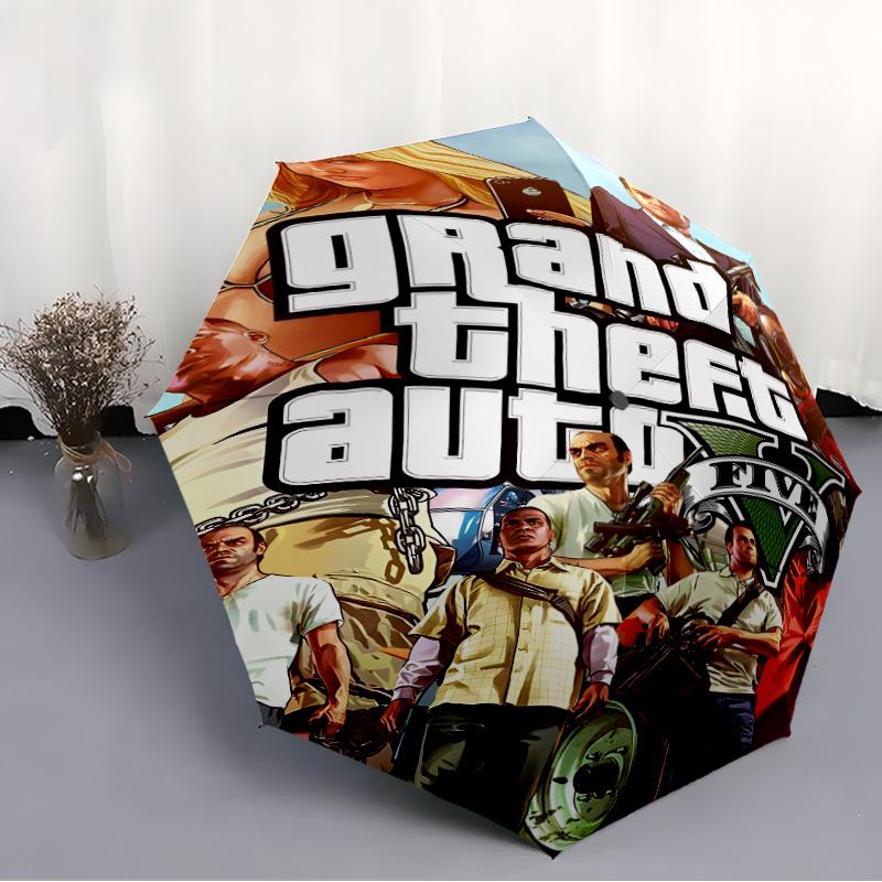 1ks GTA deštník, ochrana proti slunci a UV záření. Má osm pevných žeber pro venkovní použití a je dokonalým svátečním dárkem