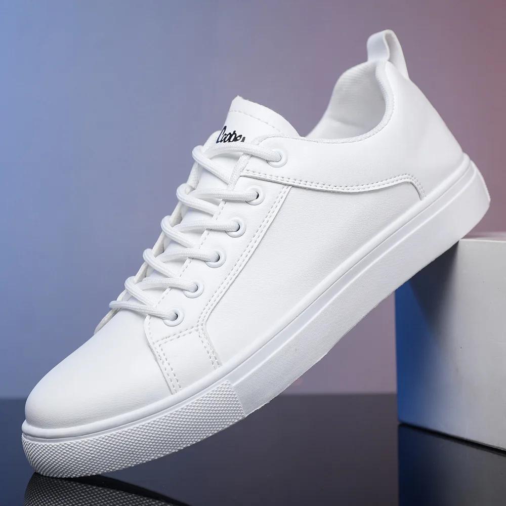 New Versatile Men's Shoes Low Cut Comfort Sneakers Plus Size Board Shoe Male Trendy Non Slip White Shoes Homme Zapatos
