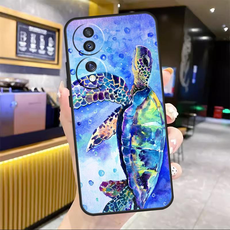 Sea Turtle Turquoise Oceanlife For Honor Magic 6 7 8 Pro Case For Honor 90 70 50 Lite 400 200 X8c X8b X9a X9b X9c X9d Win RT