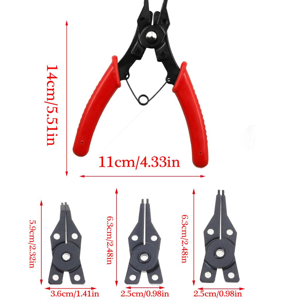 4 In 1 Snap Rings Pliers Plier Set Combination Retaining Clip Jewelry Circlip Pliers Internal External Rings Remover