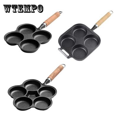 Pánev na omeletu se 4/6 otvory na burger vejce Šunka Pancake Maker Pánve Nepřilnavé Bez oleje Kouř Hrnec na snídani