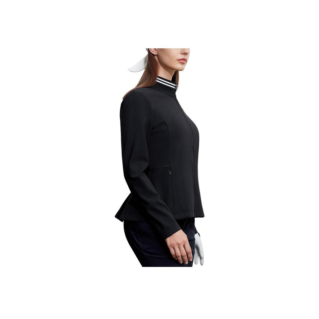 Fila Golf Series Color Block Zip Collar Jacket Women Jackets Deep-Black A11W345501FBK