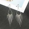 Fashion Statement Non Pierced Clip On Earrings 2019 Metal Geometric Tassel Earrings For Women Earrings Modern Jewelry