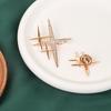 Elegant Starburst Metal Brooch: High-Grade Anti-Exposure Cross Design