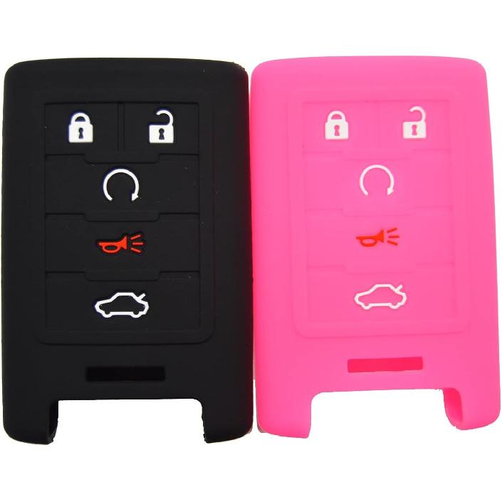 Silicone Smart Key Fob Cover Compatible with Corvette C7 Cadillac CTS ATS SRX STS DTS