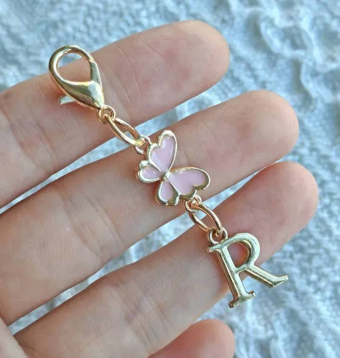 DIY Butterfly Letter Keychain - Fun Letter Keychain Elegant one size