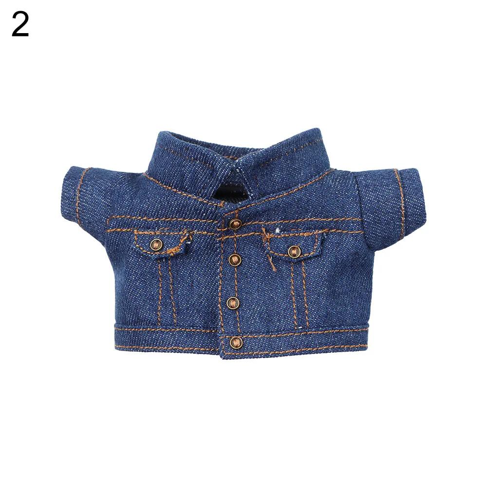 20cm Doll Clothes Miniature Hat Doll Jeans Shorts Outfits Overalls Handmade Jacket Pants For 1/12 BJD Dolls Accessories Kids Toy