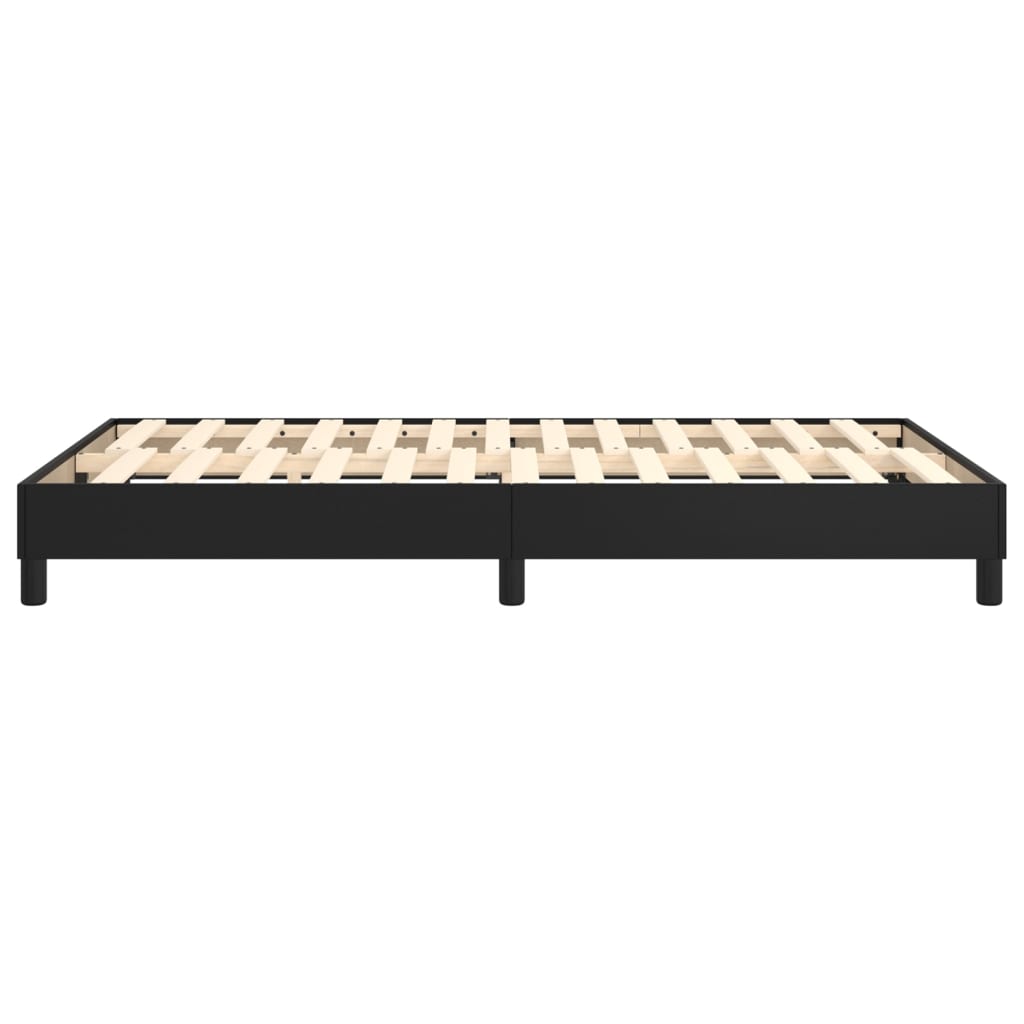 Box Spring Bed Frame Black 120 X 200 Cm Faux Leather