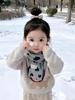 Korean Style Thick Wool Baby Scarf: Warm Knit Neck Warmer & Windproof Protector for Boys and Girls