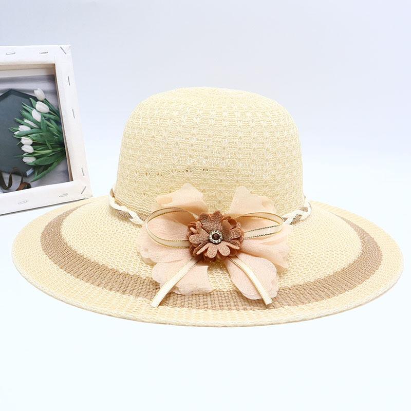 Straw Straw Hat Women's Big Eaves Beach Hat Summer Shading Sun Hat Outdoor Travel Seaside Spring and Autumn Versatile