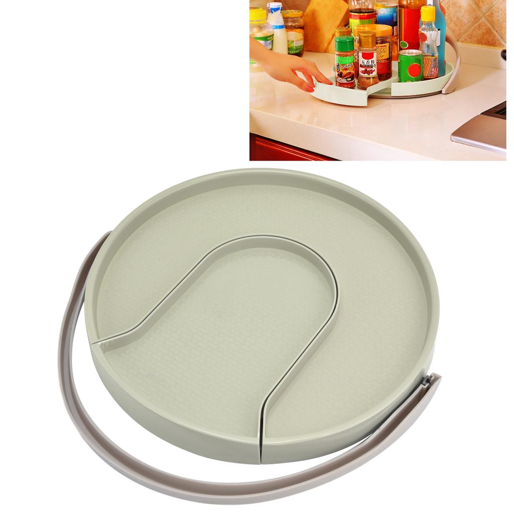 Kitchen Storage Turntable Non Skid Kitchen Spice Beverage Pull Out Rack for Kitchen Cabinets Pantry