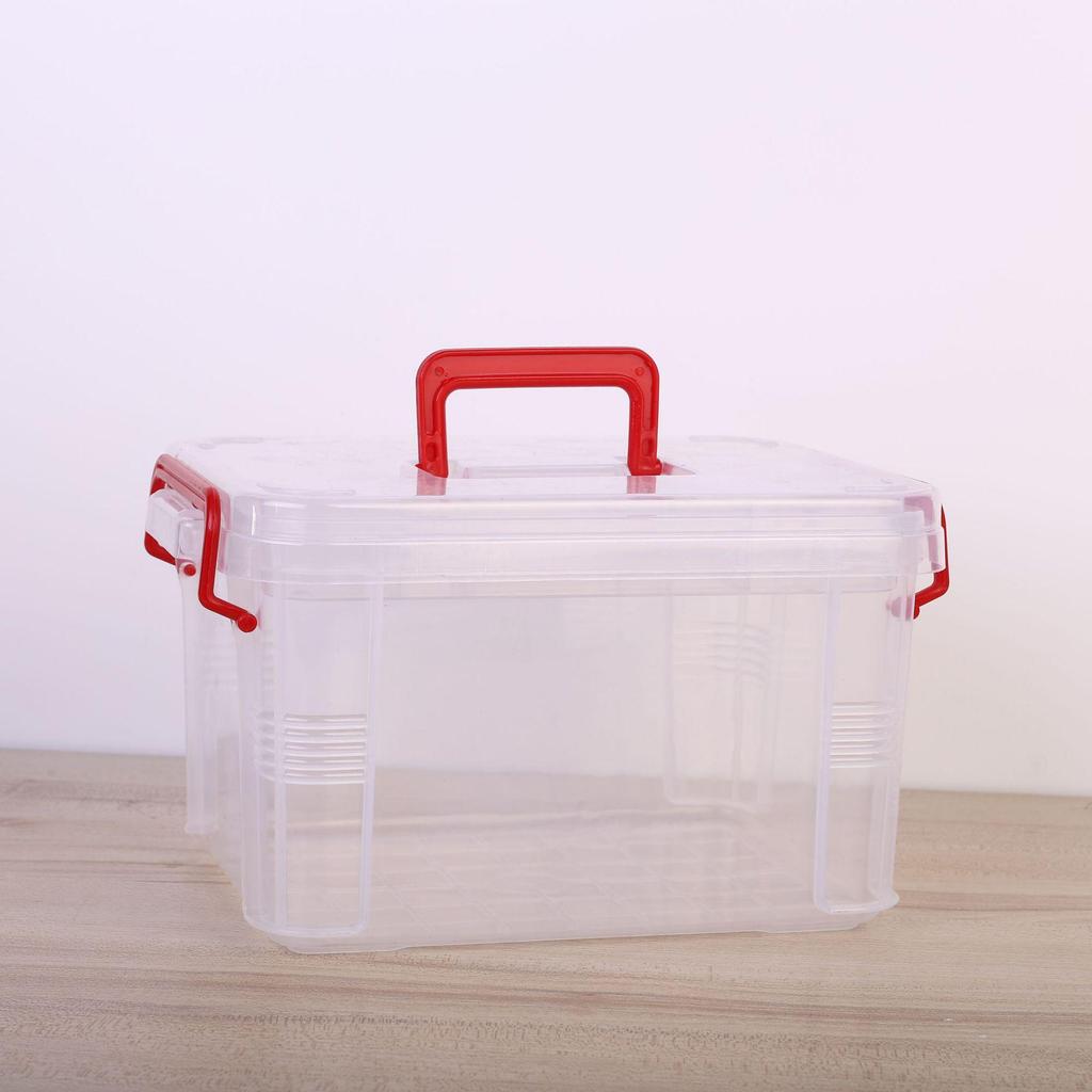 Extra Large Double-Layer Handheld Medicine and First Aid Storage Box