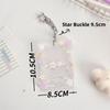 Kawaii Shining Stars Kpop Photo Card Holder Keychain Portable Acrylic Idol Photo Holder 3 Inch Clear ID Card Cover Bag Pendant