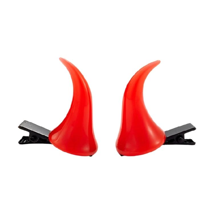 Reusable Halloween Devil Horn Hair Clip Creative Hairband Stylish Resin Hair Accessory For Themed Parties Event
