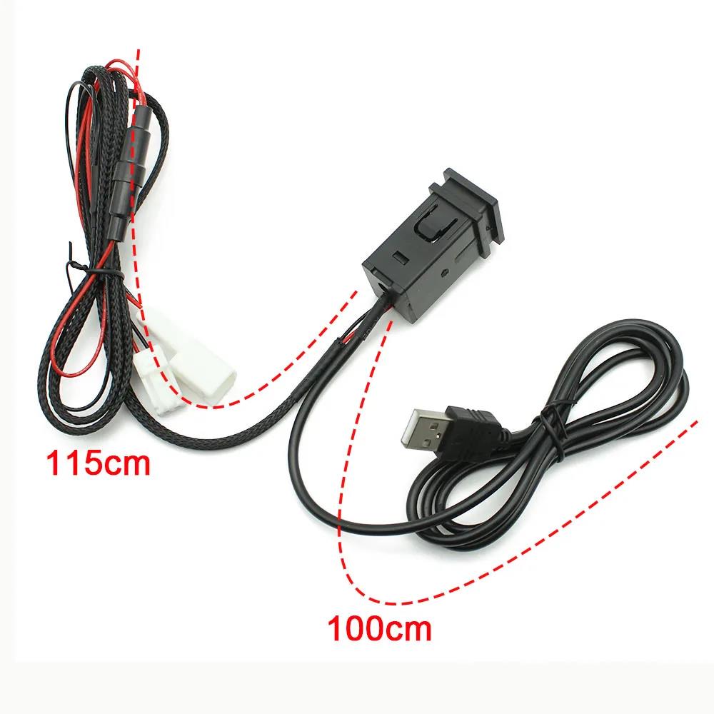 12/24V Car USB Socket QC3.0 Car Charger Mobile Phone Quick Charge Power Adapter For Toyota RAV4 Wildlander Corolla Accessories
