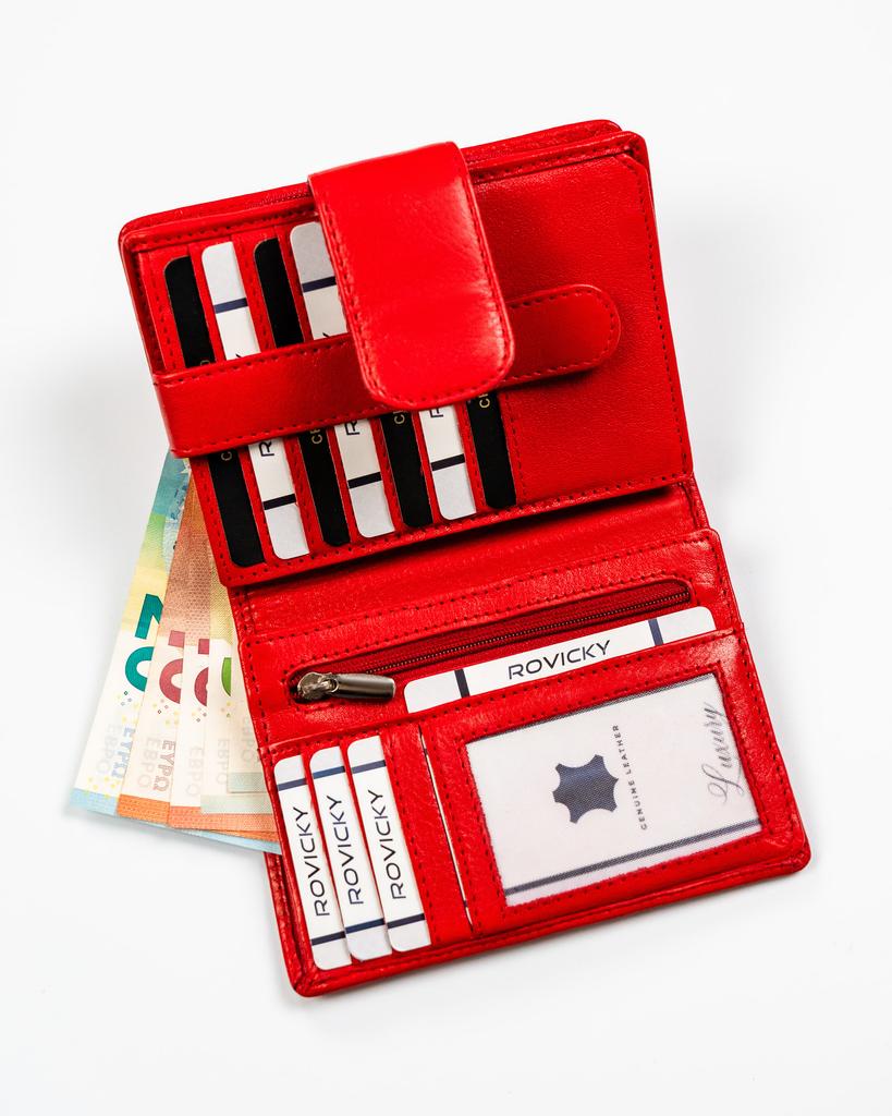 Women's Leather Wallet R-D1503-NCD-BL-2969 Red