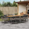 VidaXL Garden Dining Set Cushions 13 Pcs Grey Wicker 3278173